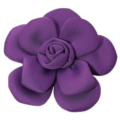 Bold Fabric Flower Statement Hair Clip Pin Brooch
