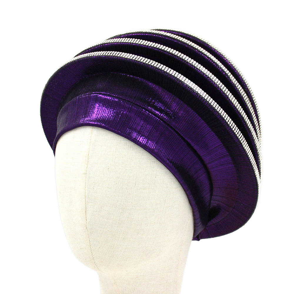 Elegant Rhinestone Studded Chic Layered Turban Hair Wrap
