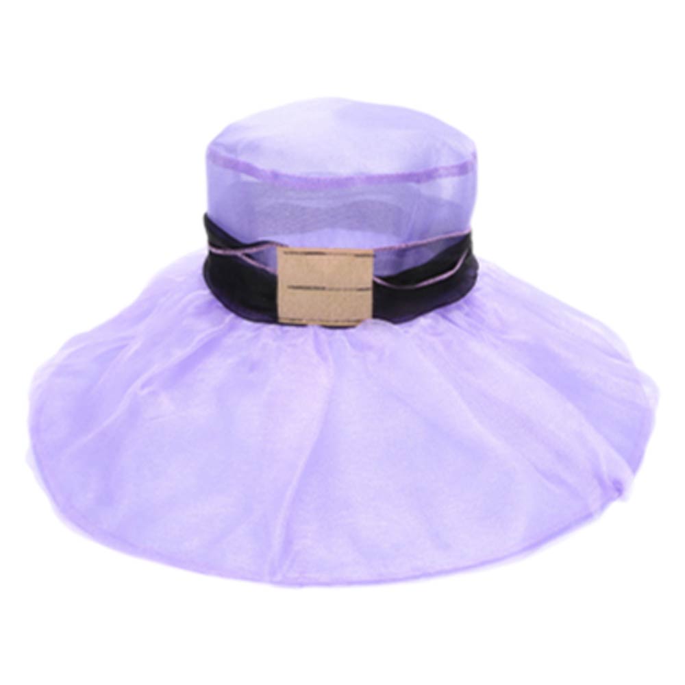Bold Floral Accent Fascinator Headband Hair Clip Statement Dressy Hat Lavender