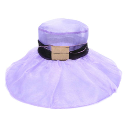 Bold Floral Accent Fascinator Headband Hair Clip Statement Dressy Hat Lavender