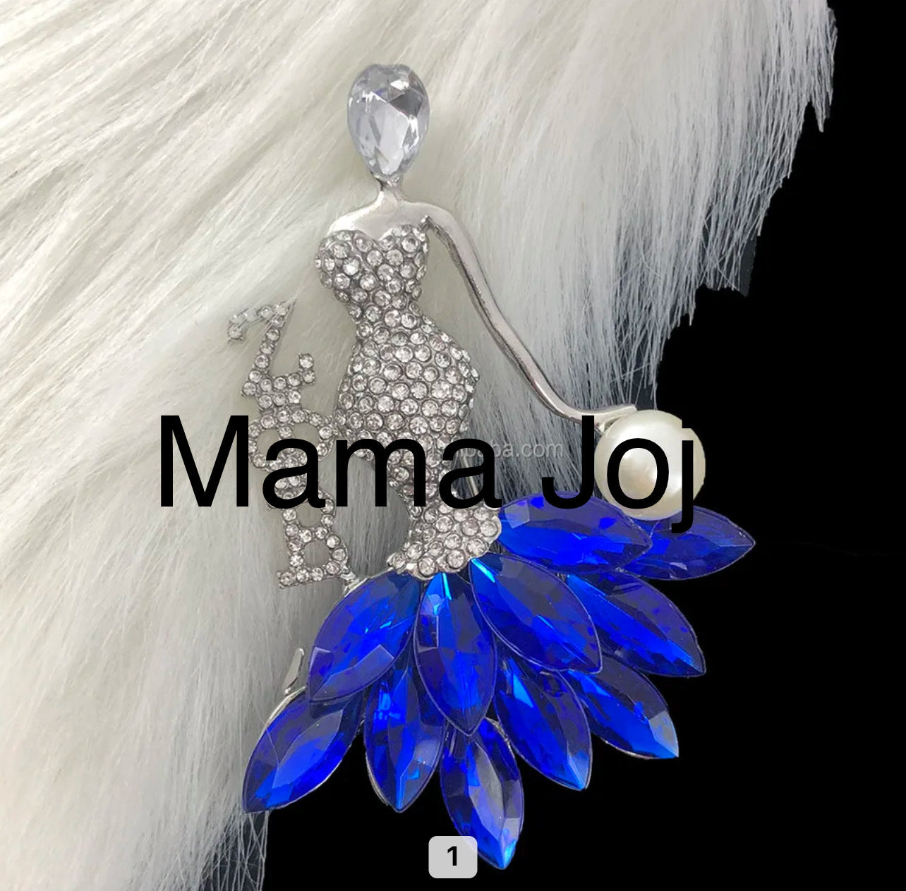 Zeta Phi Beta Symbol Dressing Girl Organization Greek Letter ZOB Beauty Rhinestone 1920 Metal Greek Women Brooch for Gift