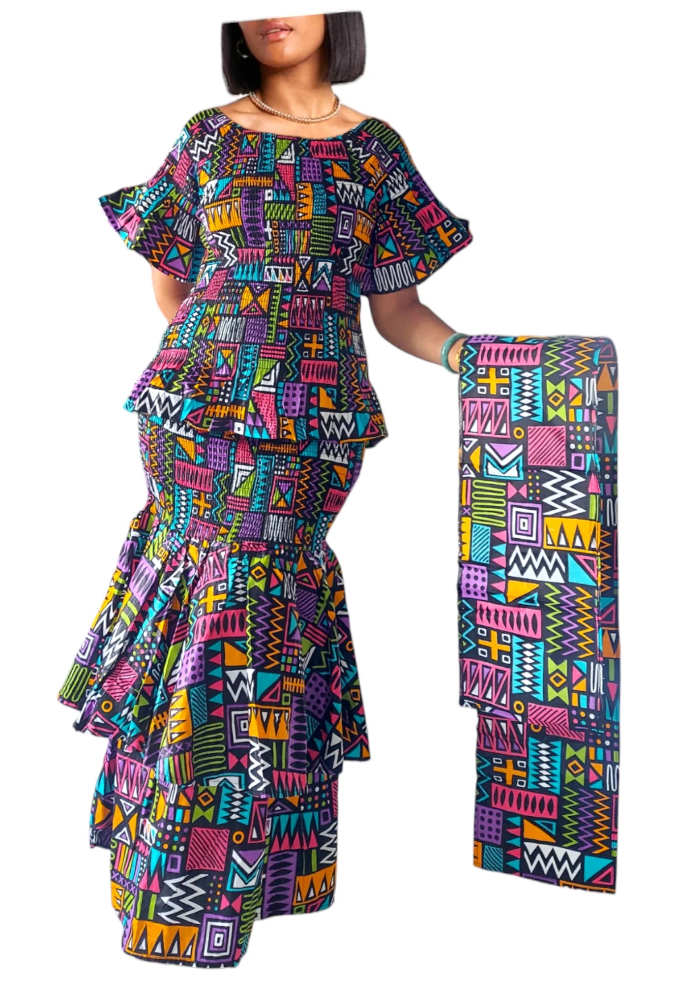 Smock Skirt & Blouse Set -