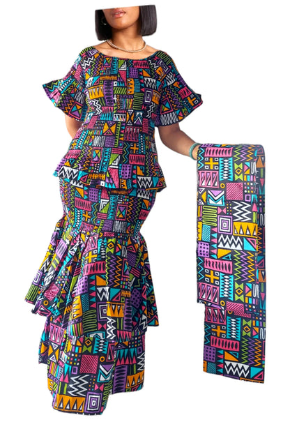 Smock Skirt & Blouse Set -