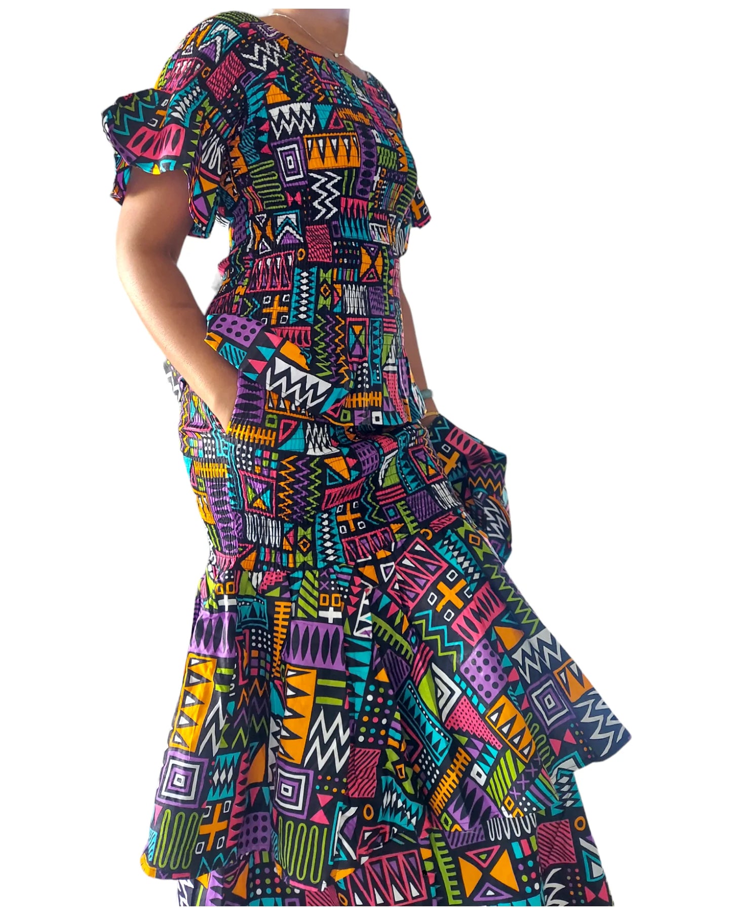 Smock Skirt & Blouse Set -