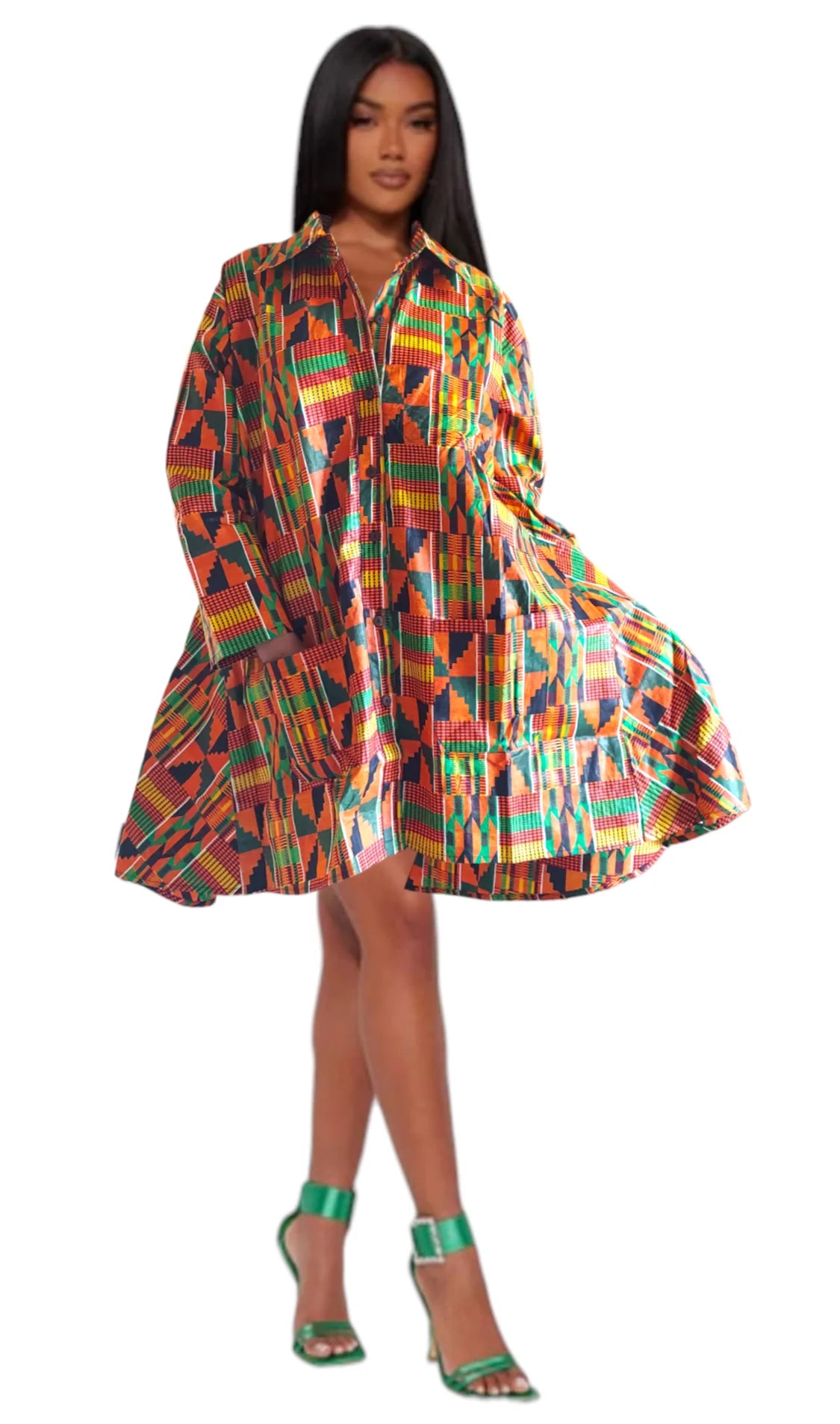 Short Dress / Blouse - Kente
