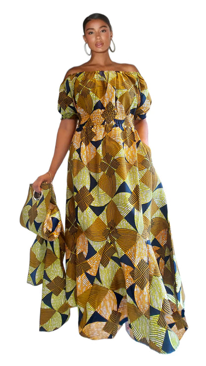 Maxi Dress With Pocketbook Style 1104