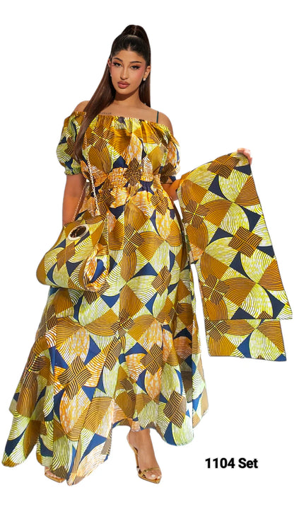 Maxi Dress With Pocketbook Style 1104