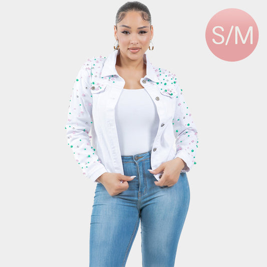 Pearl Bling Denim Jacket