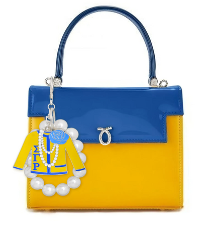 Yellow Blue Sorority Keychain