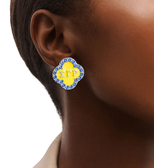 Blue Gold Sorority Studs SGRHO