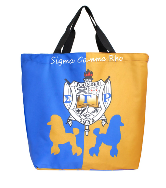 SGRHO Shield Gold Blue Large Shopper Tote Women