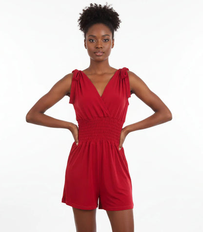 Ladie's Solid Short Jumper/Romper - JY3558