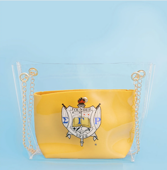 Shoulder Bag Yellow Sigma Sorority Purse for Women