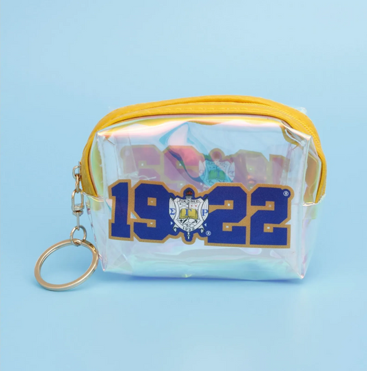 SGRHO Sorority Iridescent Zipper Pouch Keychain