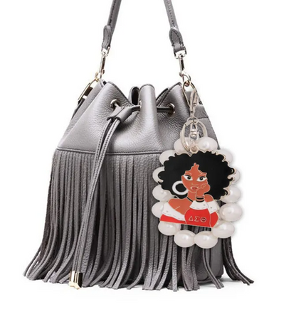 DST Curly Haired Woman Keychain|7.85 x 2.25 inches