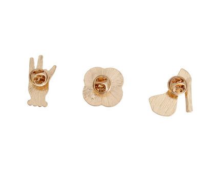 Blue Gold 3 Pcs Sorority Pins