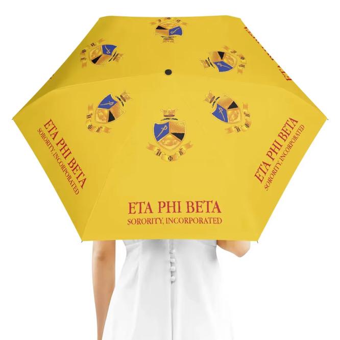 Eta Phi Beta Greek Letters Compact Umbrella: Sleek & Reliable Protection