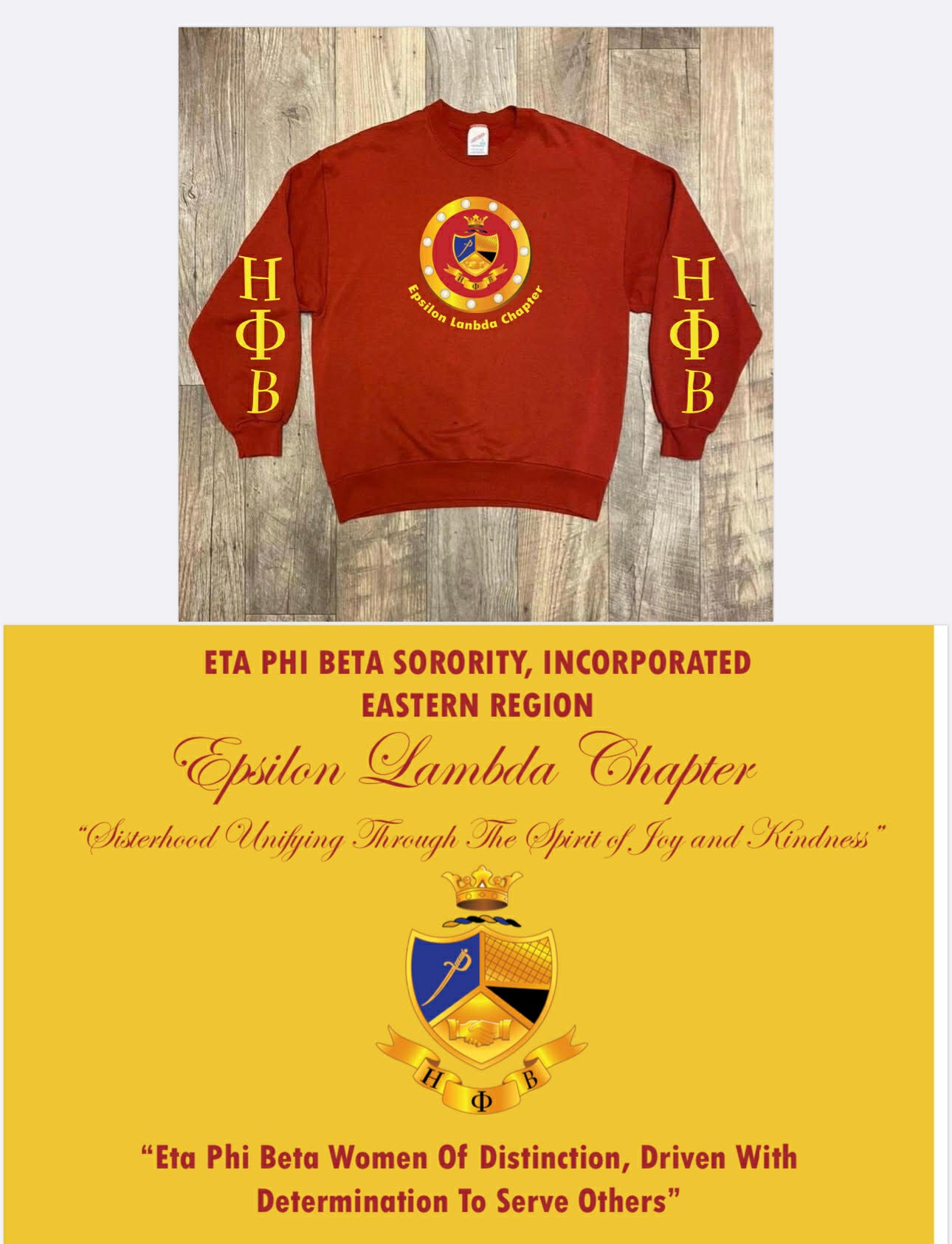 Customize  Eta Phi Beta Hoodie
