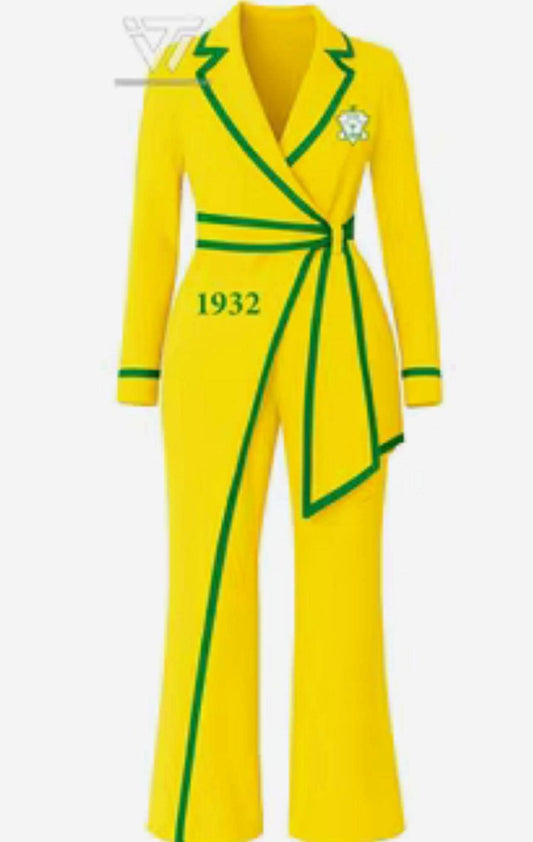 Elegant Chi Eta Phi Sorority Clothing Embroidered Viral Wide-Leg Jumpsuit