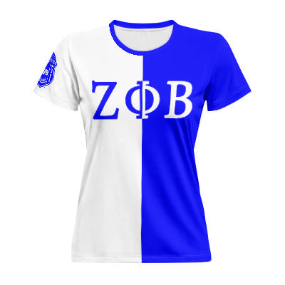 Zeta Phi Beta Color Block Poly T Shirt