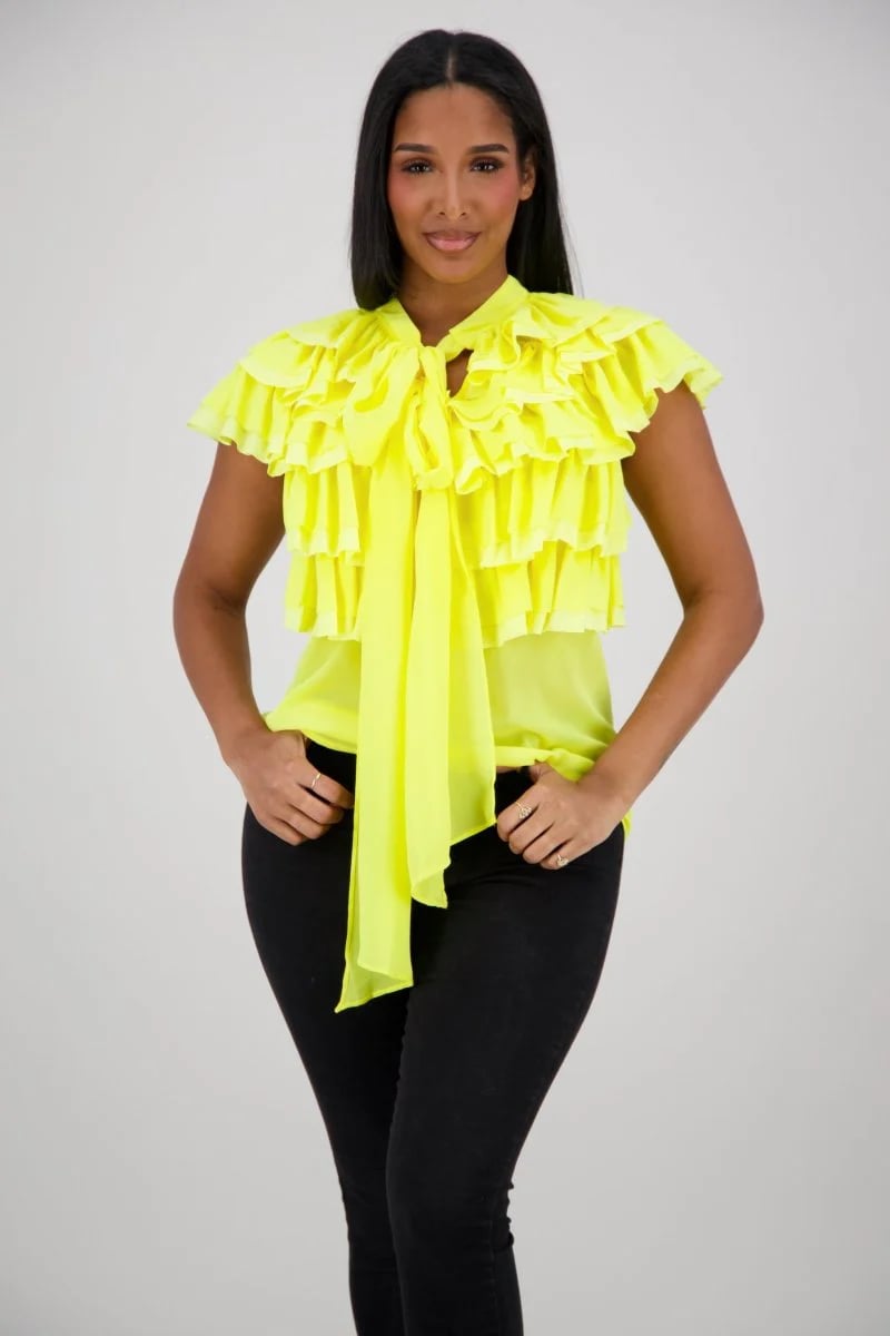 Radiant Layered Bow Blouse