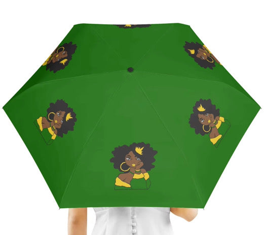 Chi Eta Phi Greek Letters Compact Umbrella: Sleek & Reliable Protection
