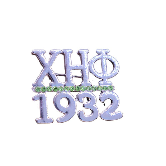 Metal Green Diamond Greek Life Member Club Nurse Rock Caduceus College School Sorority Founded 1932 Letters ETA CHI PHI Brooc