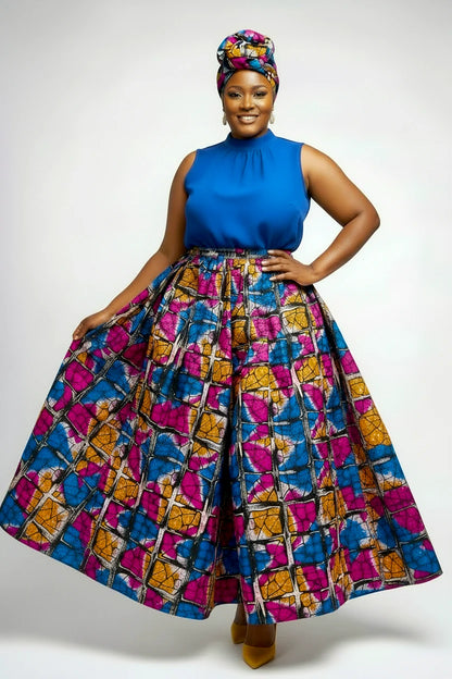 Woman Long Printed Maxi Skirt-Style 1