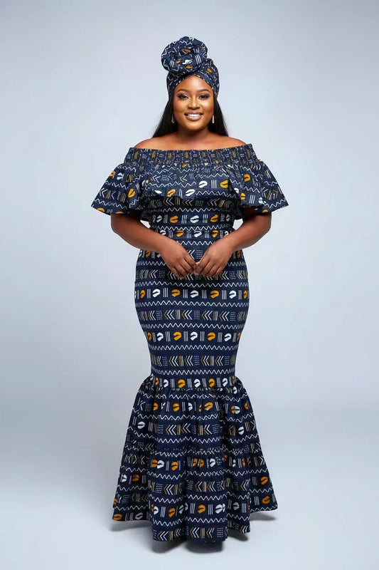 Smock Fit & Flare Skirt & Blouse Set