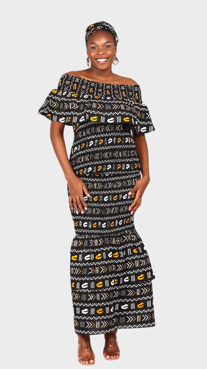 Smock Fit & Flare Skirt & Blouse Set