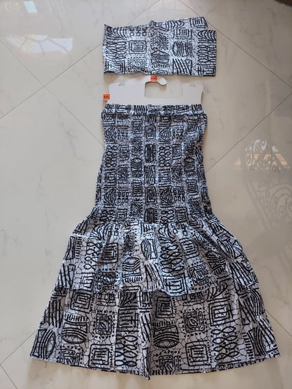 Smock Fit & Flare Skirt & Blouse Set