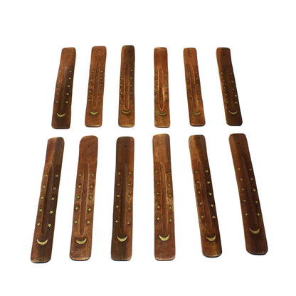 Mama Jojo Homemade Set Of 12 Wooden Incense Burners