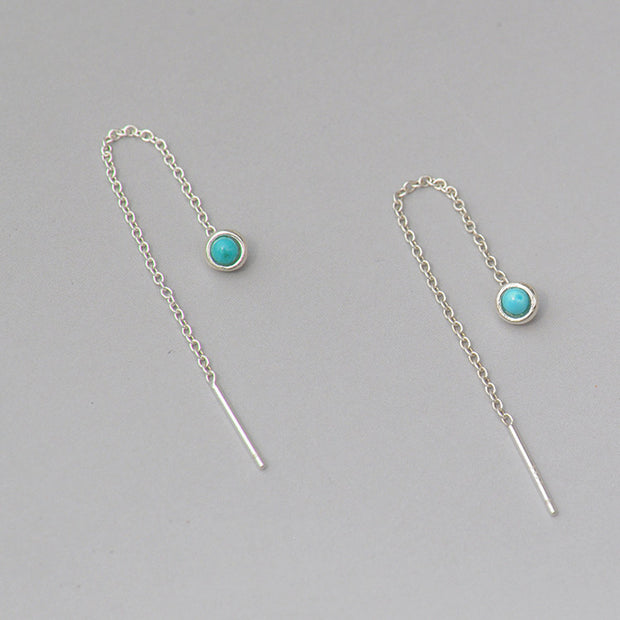 Natural Turquoise Earrings with three Earrings