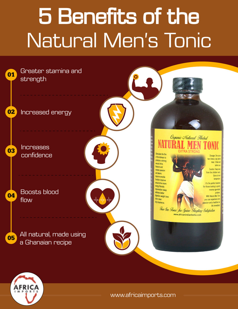 Organic Natural  Men Tonic -Better Sexual Function In Men 16 oz.