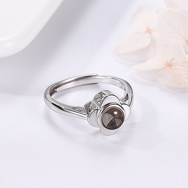 Projection Ring for Women Adjustable Couple Rings Flower Shape