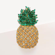 Stone Embellished Pineapple Evening Tote Bag
