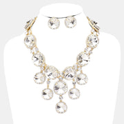 Mama Jojo Round Crystal Cluster Evening Necklace