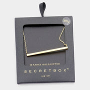Mama Jojo Secret Box _ Sterling Dipped Metal Bar Pendant Necklace