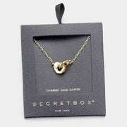 Mama Jojo Secret Box 14k Gold Dipped Metal Handcuffs Pendant Necklace