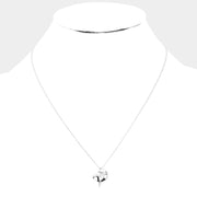 Mama Jojo Secret Box Sterling Silver Dipped Metal Heart Pendant Necklace