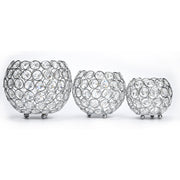 Valentines Day Crystal Tea Light Candle Holders/Candle Shade for Wedding Silvery