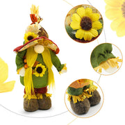 Thanksgiving Harvest Sunflower Gnome Faceless Ornament