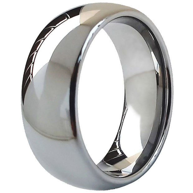 Men's Women's Simple Polished Pure Tungsten Carbide Rings
